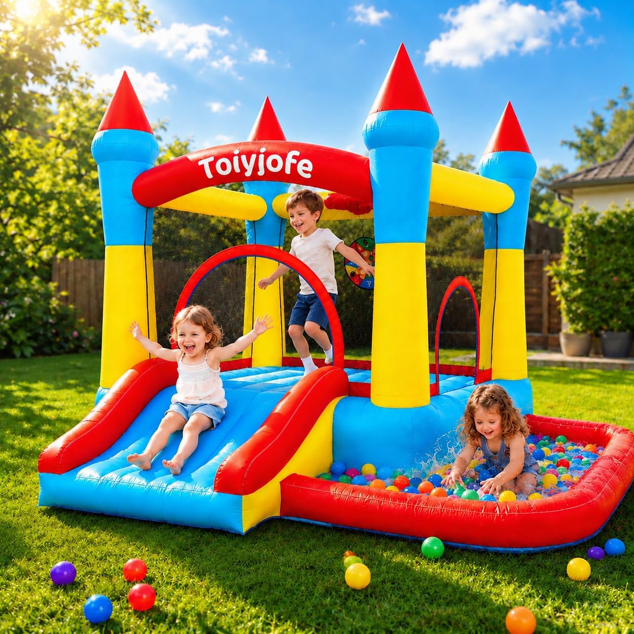 Kids Outdoor Jump House - Bounce House for Kids 3-6, Toddler