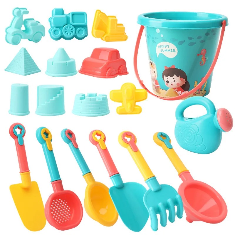 Kids Outdoor Storage - 18PCS Beach Toy Set Bucket Seaside