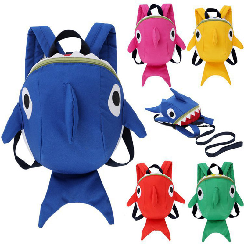 Kids Outdoor Backpack - 1Pcs Funny Cartoon Shark Backpack Cute