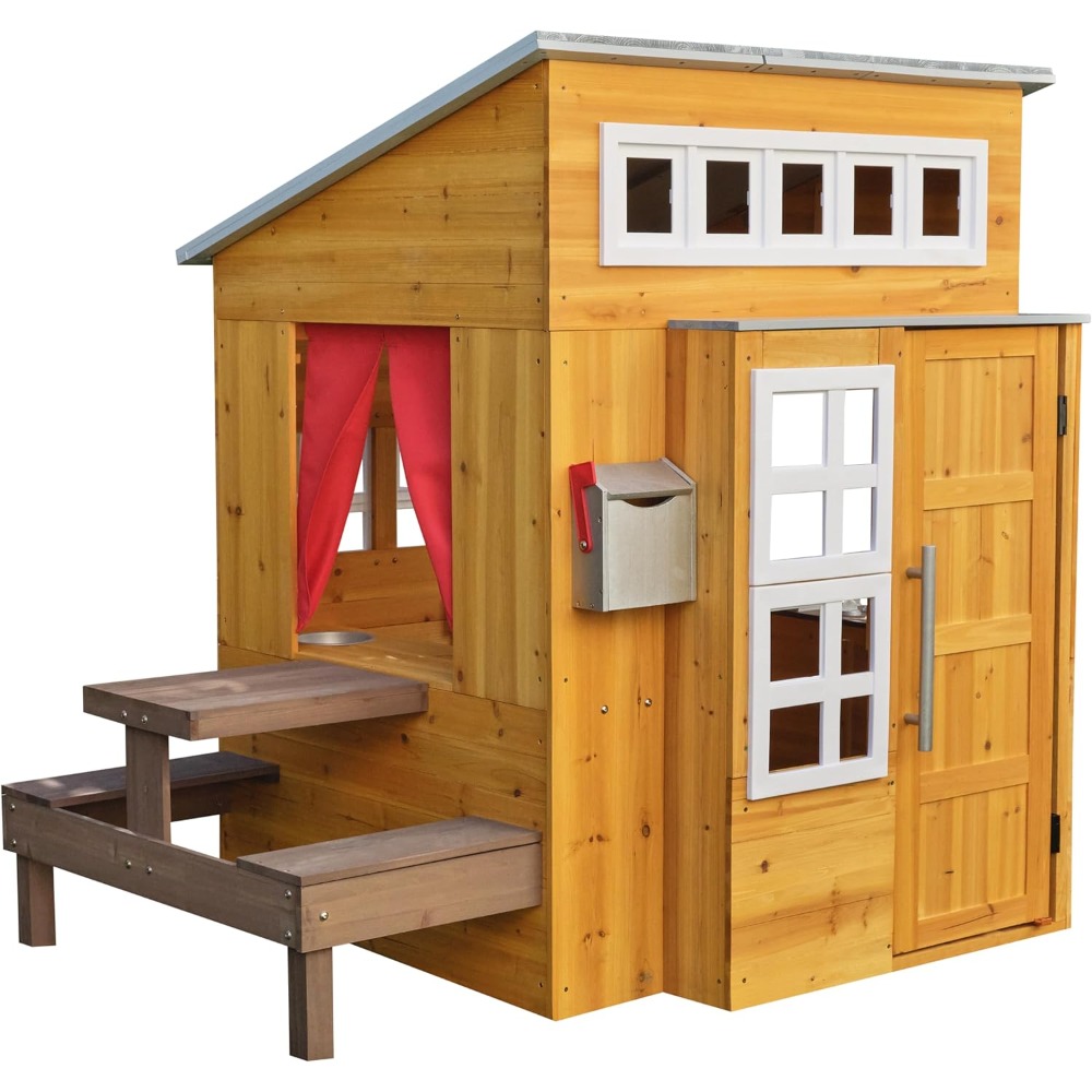 Modern Outdoor Wooden Playhous - đánh giá và giá Kids Outdoor Grill Set