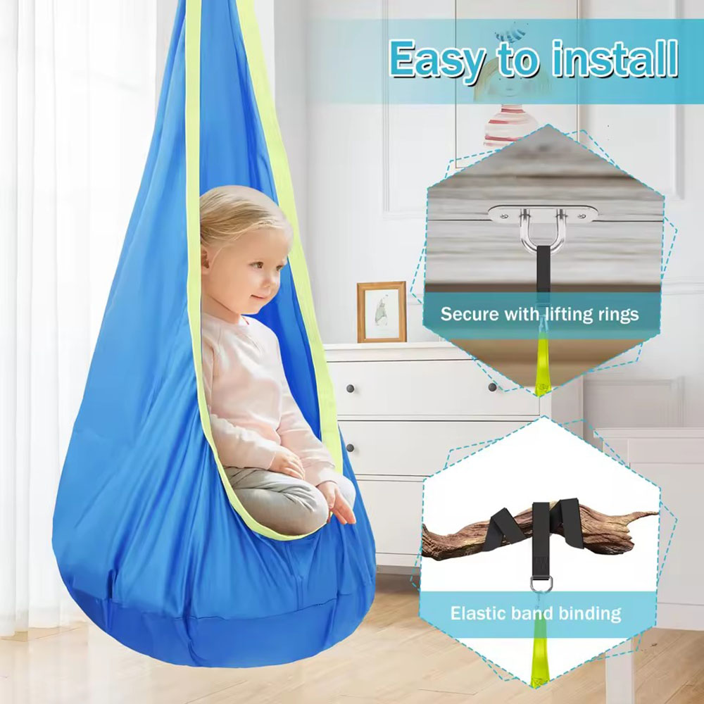 Kids Pod Swing Seat Nylon Hang - đánh giá và giá Kids Outdoor Hanging Chair