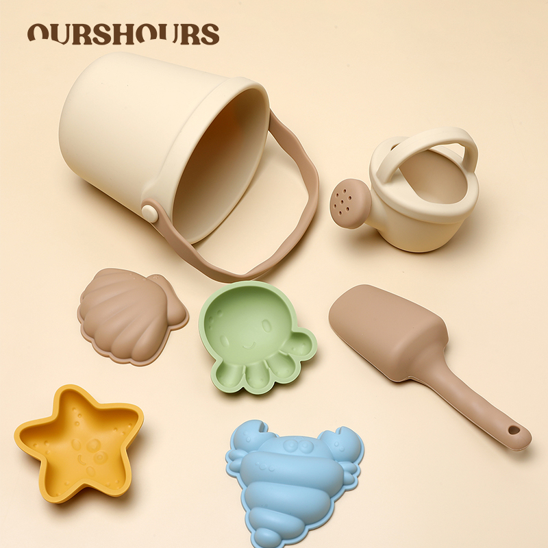 7Pcs Kids Silicone Beach Toys  - đánh giá và giá Kids Outdoor Storage