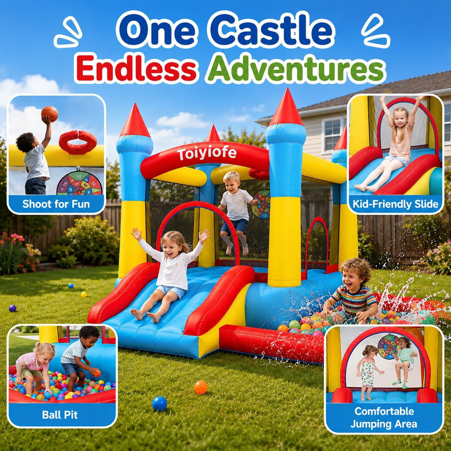 Bounce House for Kids 3-6, Tod - đánh giá và giá Kids Outdoor Jump House