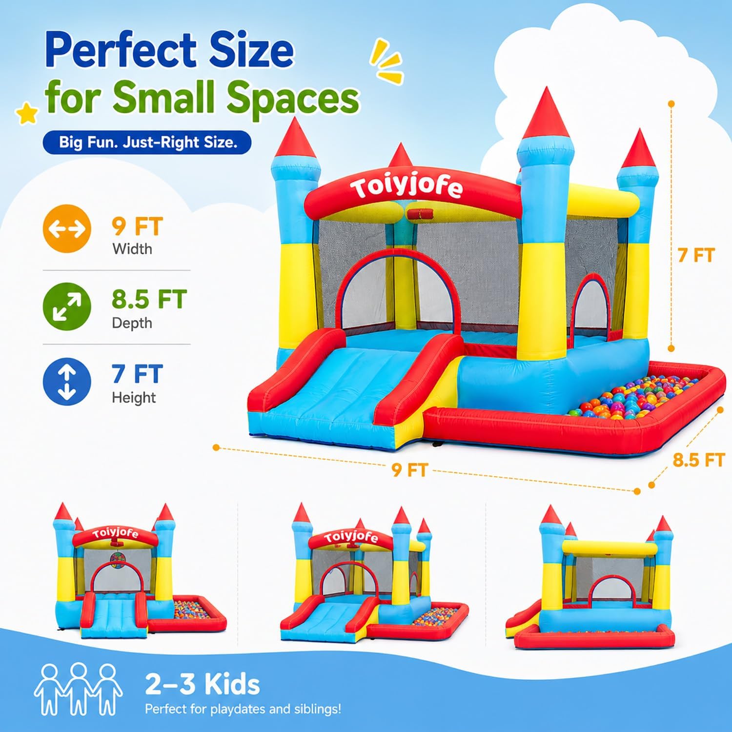 Bounce House for Kids 3-6, Tod - đánh giá và giá Kids Outdoor Jump House