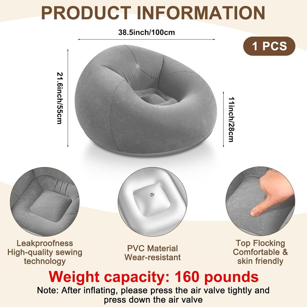 Inflatable Bean Bag Chairs, Gr - đánh giá và giá Kids Outdoor Loungers