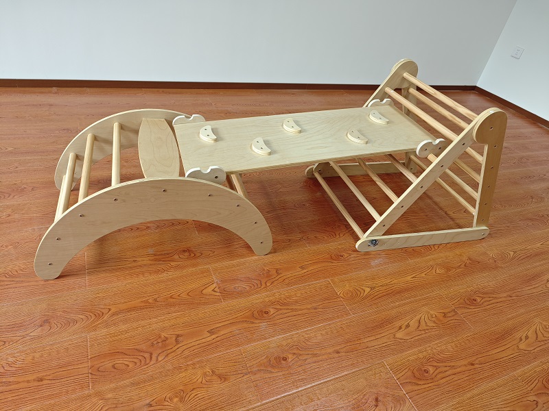 Hot Selling 3-in-1 Montessori  - đánh giá và giá Kids Outdoor Wooden Climbing Frame