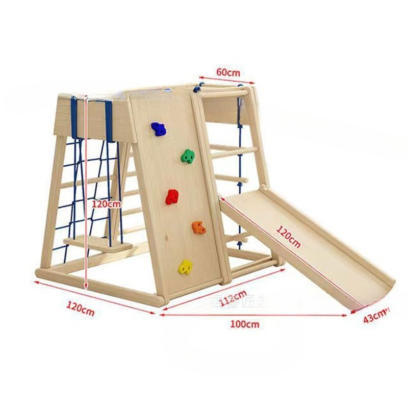 Wooden Climbing Frame with Sli - đánh giá và giá Kids Outdoor Wooden Climbing Frame