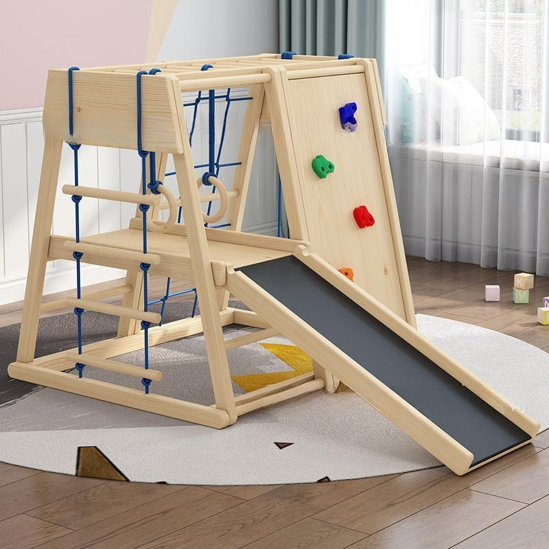 Wooden Climbing Frame with Sli - đánh giá và giá Kids Outdoor Wooden Climbing Frame