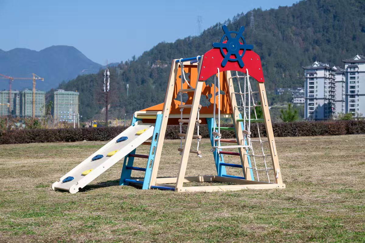 Large Solid Wood Climbing Fram - đánh giá và giá Kids Outdoor Wooden Climbing Frame