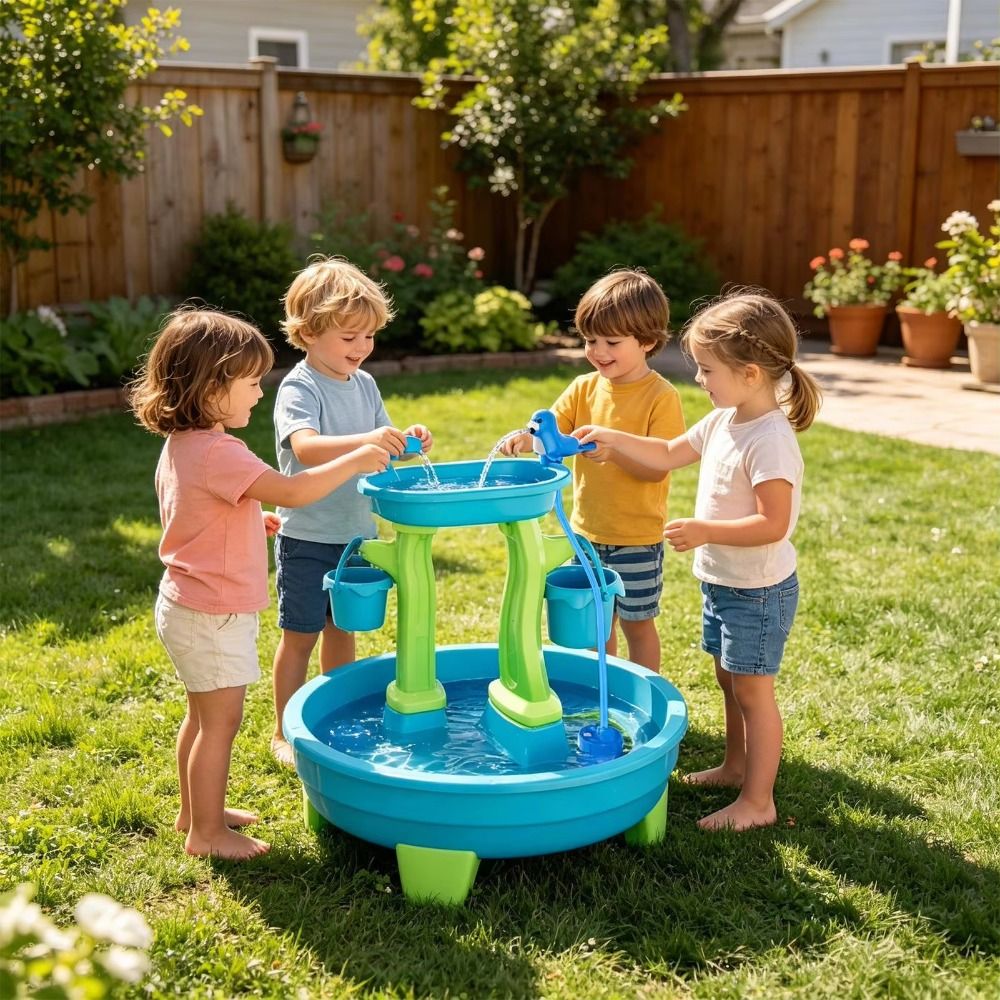 Portable No-Drill Water Table  - đánh giá và giá Kids Outdoor Play Table