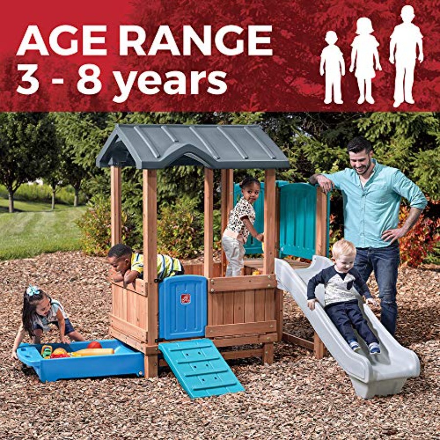 Woodland Adventure Playhouse & - đánh giá và giá Kids Outdoor Storage