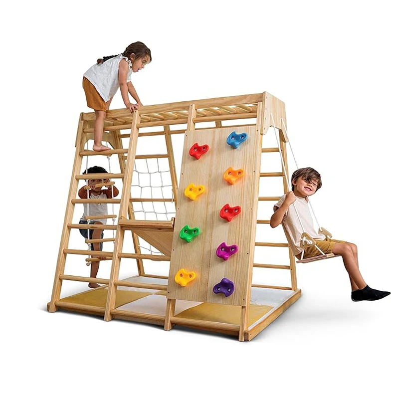 Kids Indoor Playground Activit - đánh giá và giá Kids Outdoor Wooden Climbing Frame