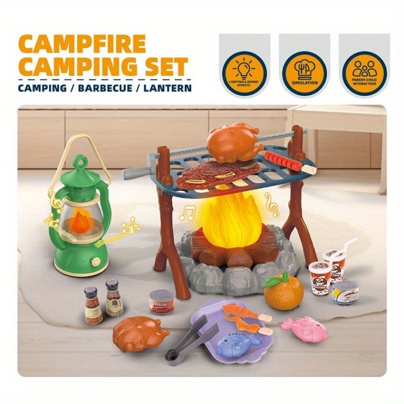 Kids Camping Play Set with LED - đánh giá và giá Kids Outdoor Grill Set