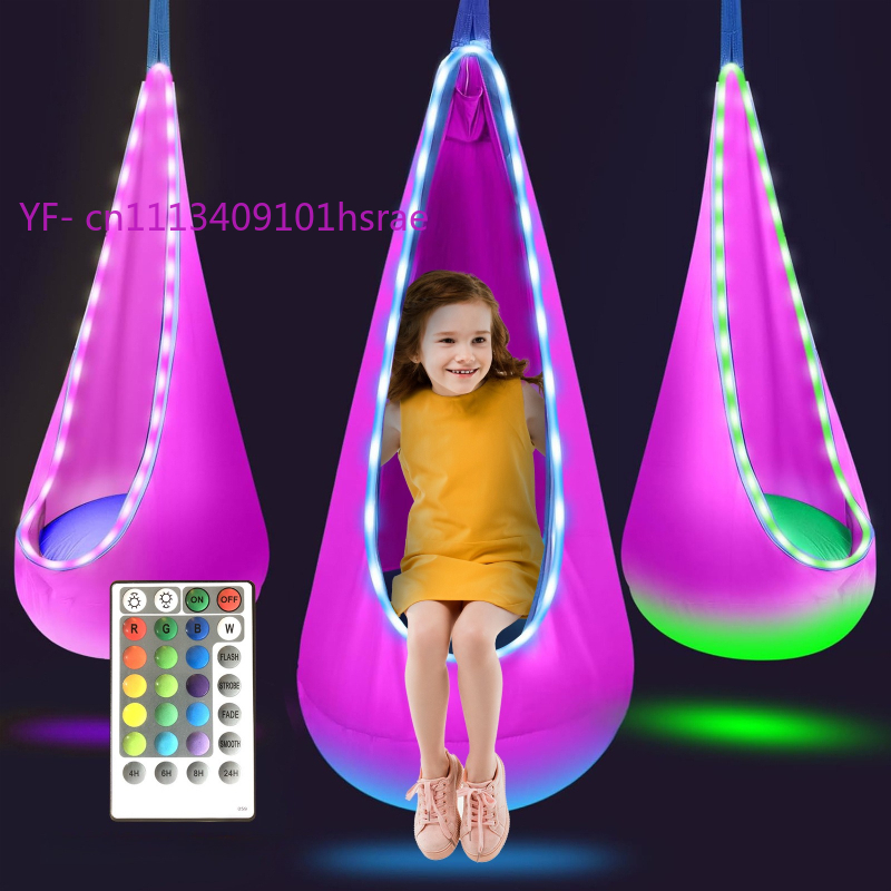 Glowing LED Inflatable Hammock - đánh giá và giá Kids Outdoor Hanging Chair