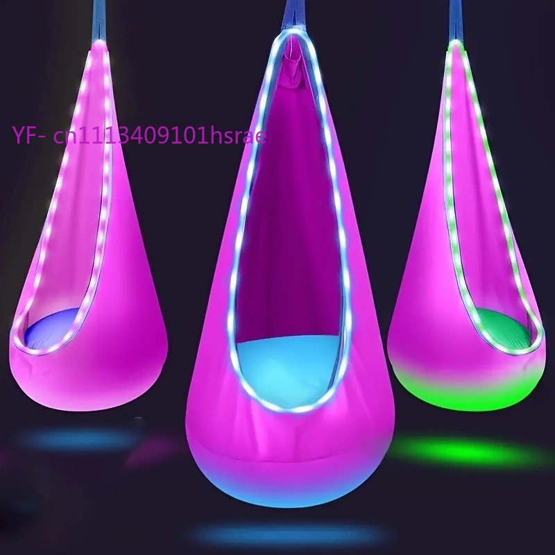 Glowing LED Inflatable Hammock - đánh giá và giá Kids Outdoor Hanging Chair