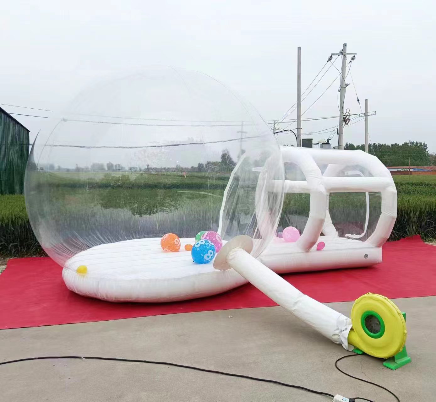 Outdoor  White PVC Inflatable  - đánh giá và giá Kids Outdoor Jump House