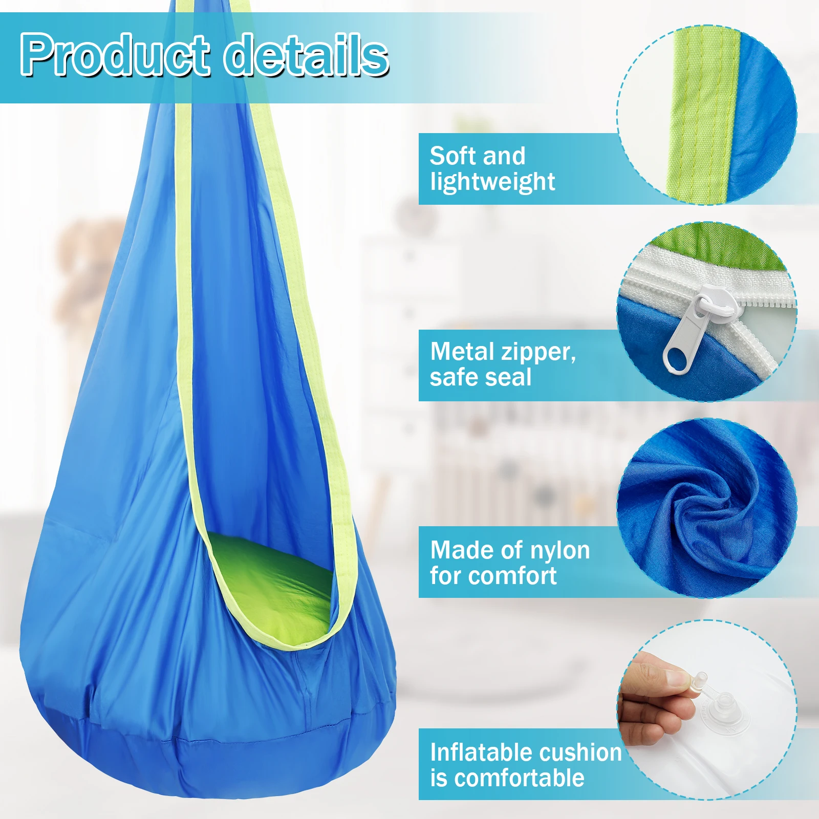 Chair Sensory Swing Chair Kids - đánh giá và giá Kids Outdoor Hanging Chair