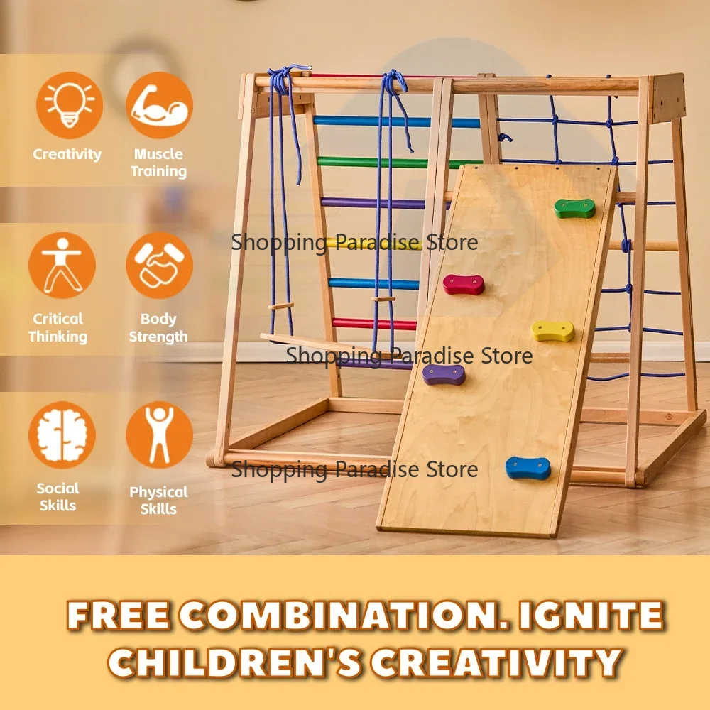 Kids Wooden Rainbow Climbing F - đánh giá và giá Kids Outdoor Wooden Climbing Frame